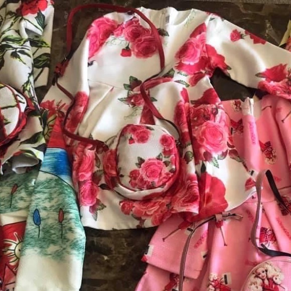 Girls long sleeve dress with purse - Picture 2 of 3